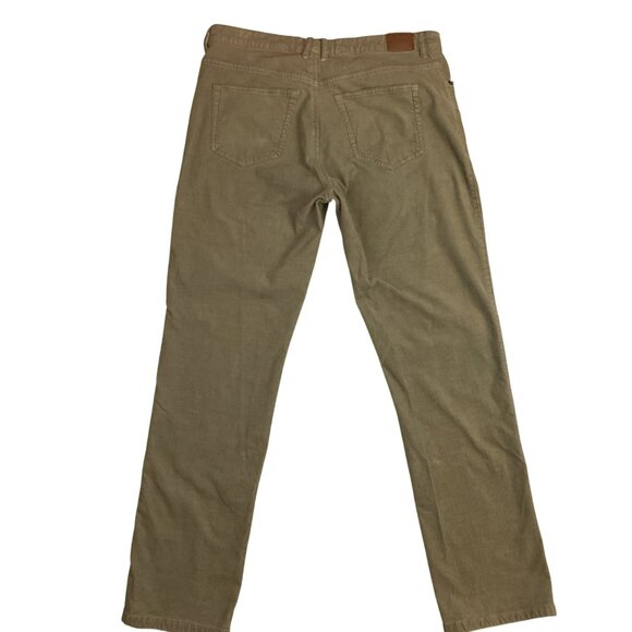 Peter Millar Straight-Leg Khaki Corduroy Mens 34 Pants Long Cotton Blend - Picture 5 of 10